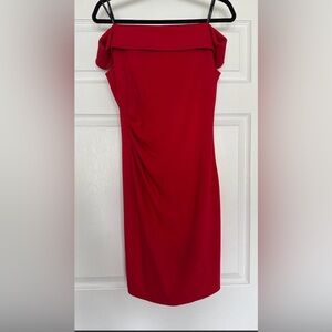 Vince Camuto Red Midi Sheath Dress